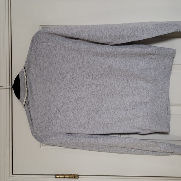 J. CREW Gray Jackie Cardigan Sweater with Beaded Collar - Picture 6 of 12
